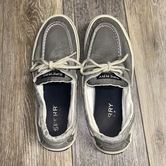 Sperry Halyard 2 Eye 0772830 Salt Washed Grey Men’s US Size 8.5M Sneaker Shoes - Picture 8 of 11